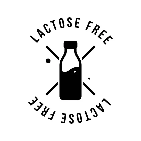 Lactose Free Icon Lactose Food Symbol Design Logo Menu Product — Stock Vector