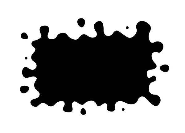 Vektor Tintenklecks Symbol Farbspritzer Monochrom Flaches Symbol Isoliert Spotschild Logo — Stockvektor