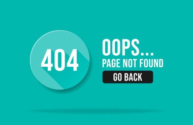 404 hata sayfası web sayfası pankart şablonu bulunamadı. Hata penceresini aç. Mavi arka planda izole edilmiş. Vektör illüstrasyonu