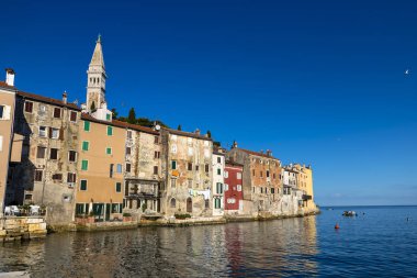 Hırvatistan Rovinj kasabasında güneşli bir günde