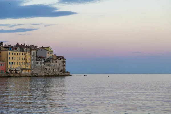 Cityscape Cidade Rovinj Sunerise Croácia — Fotografia de Stock