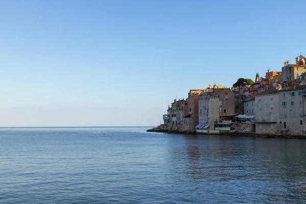 Cityscape Rovinj Şehrin Gündoğumu Hırvatistan — Stok fotoğraf