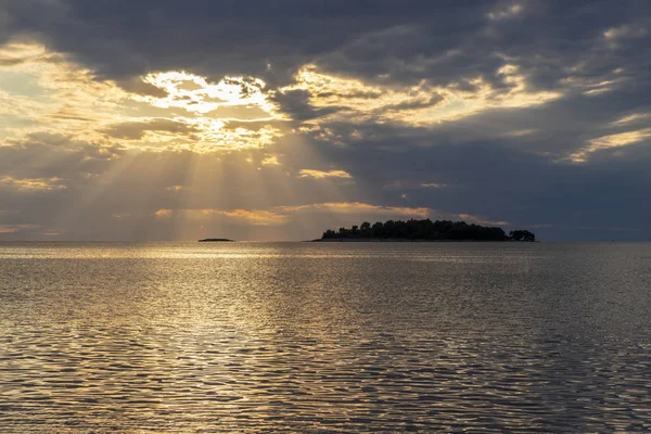 Meereslandschaft Des Jadranischen Meeres Bei Sonnenuntergang Kroatien — Stockfoto