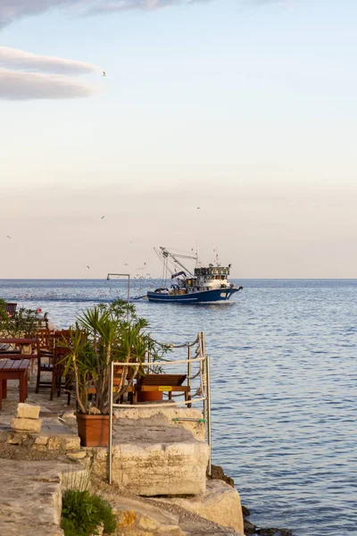 Fishing Boat Sea Sunny Day Croatia — Stock Photo, Image