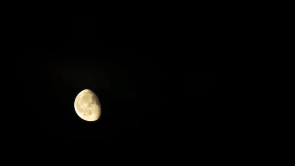 月亮的延时移动划过天空 — 图库视频影像
