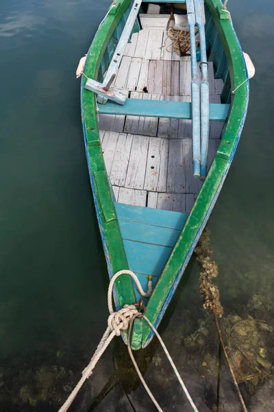 Oude Houten Boot Een Kleine Jachthaven Ochtend Kroatië — Stockfoto