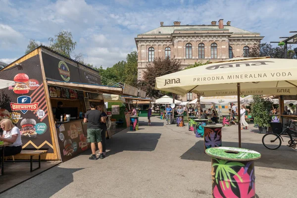 Festival Hamburguesas Zagreb Tomado 2020 Zagreb Croacia — Foto de Stock