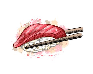 Gunkan suşi orkinos ile