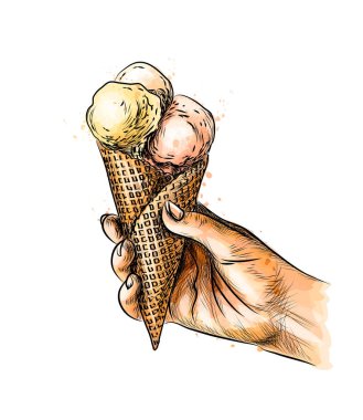 El tutma dondurma waffle koni