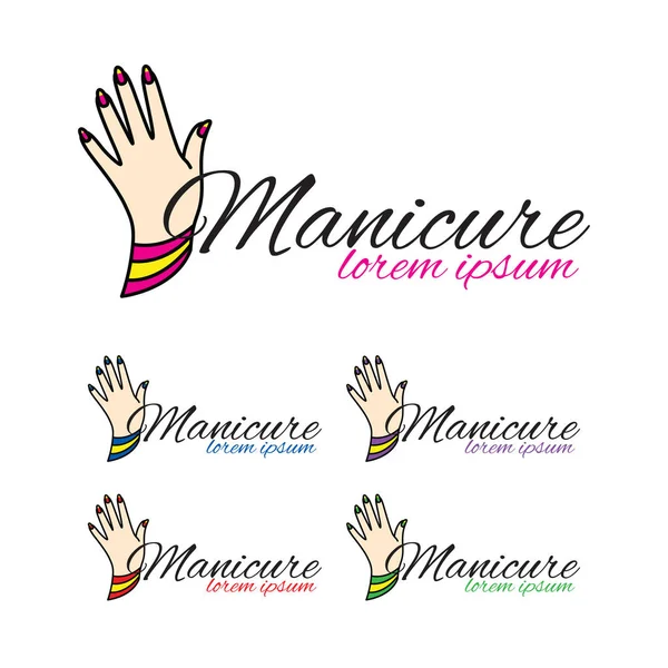 Logotipo Manicure Ilustração Para Salão Manicure — Vetor de Stock