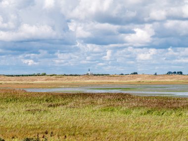 Mokbaai, giriş Wadden Denizi Frizce Adası Texel, Hollanda tuz bataklıkları Panoraması