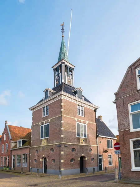 Viejo Waag Casa Pesaje Histórica Ciudad Makkum Frisia Países Bajos — Foto de Stock