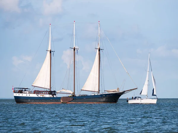 Ijsselmeer Netherlands Aug 2017 Authentic Sailing Ship Schooner Sailing Very — Stockfoto
