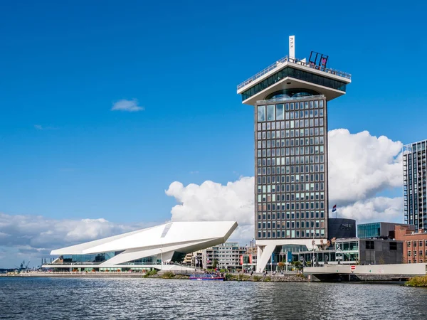 Amsterdam Netherlands Sep 2018 Adam Tower Eye Filmmuseum River Amsterdam — Stock Photo, Image