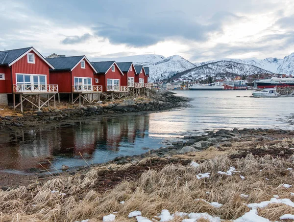 Rorbu Holiday Houses Town Stokmarknes Hadseloya Vesteralen Nordland Norway — Stock Photo, Image