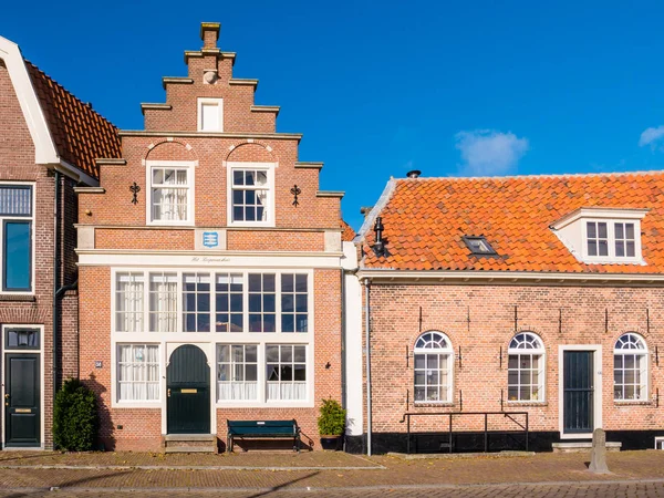 Enkhuizen Países Bajos Octubre 2017 Frente Histórica Casa Comerciantes Con — Foto de Stock