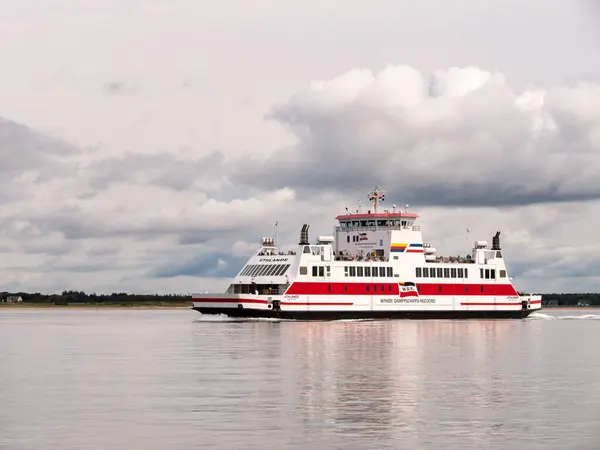 Wadden Sea Germany Aug 2023 Passenger Cargo Roll Roll Ferry — Stock Photo, Image