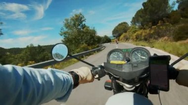 Motosiklet gidon Sunset'teki POV