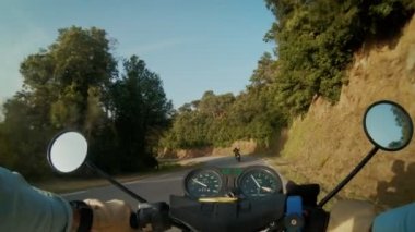 Motosiklet gidon Sunset'teki POV
