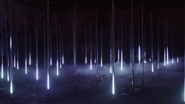 Futuristische kreative Licht-Performance-Ausstellung — Stockvideo