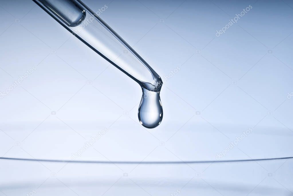 Pipette with drop