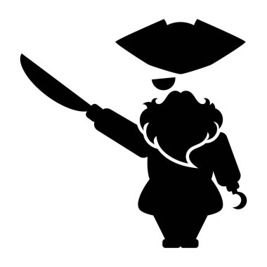 Soyut korsan karakter tasarımı