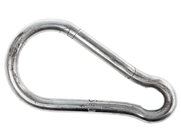 스테인리스 스프링 Carabiner 중장비 Carabiner 배경에 — 스톡 사진