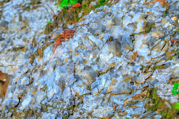 Mika Yaprak Kuvars Silikat Mineralleri Çıplak Jeolojik Kaya Yumuşak Çamur — Stok fotoğraf