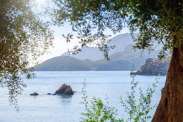 Bellissimo Paesaggio Marino Estivo Vista Sulla Baia Del Mare Con — Foto Stock