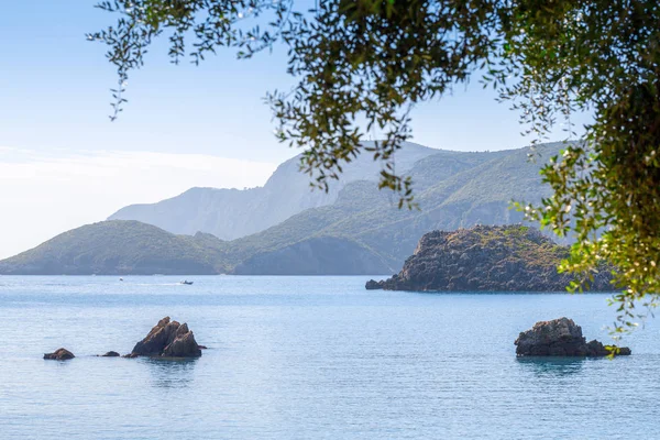 Bellissimo Paesaggio Marino Estivo Vista Sulla Baia Del Mare Con — Foto Stock