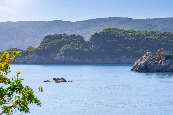 Hermoso Paisaje Marino Panorámico Verano Vista Del Acantilado Bahía Mar —  Fotos de Stock