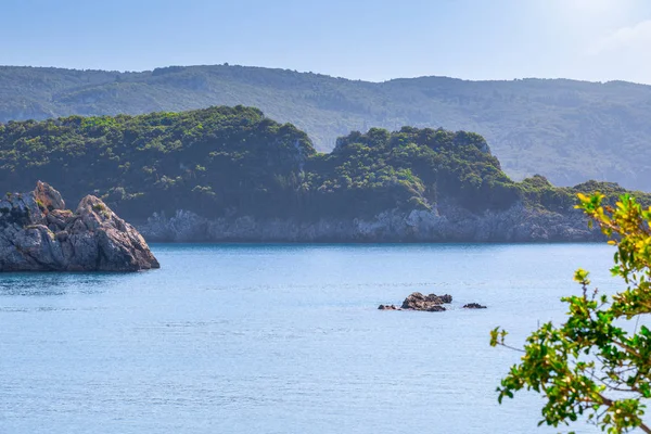 Hermoso Paisaje Marino Panorámico Verano Vista Del Acantilado Bahía Mar —  Fotos de Stock