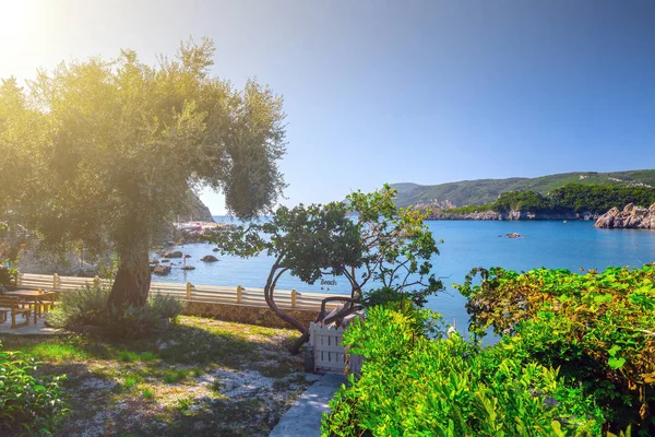 Hermoso Paisaje Marino Panorámico Verano Vista Del Acantilado Bahía Mar —  Fotos de Stock