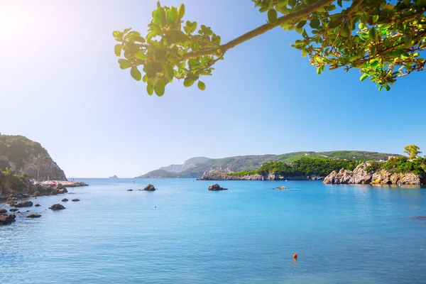 Bellissimo Paesaggio Marino Estivo Vista Della Scogliera Nella Baia Del — Foto Stock