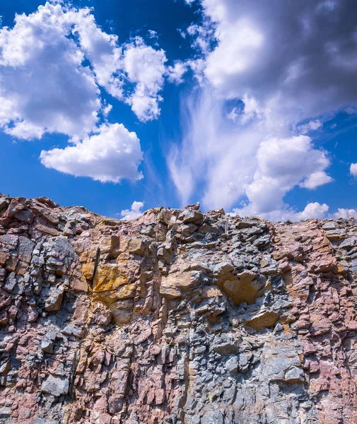 Spectaculair Uitzicht Groeve Open Pit Mining Van Granieten Steen Proces — Stockfoto