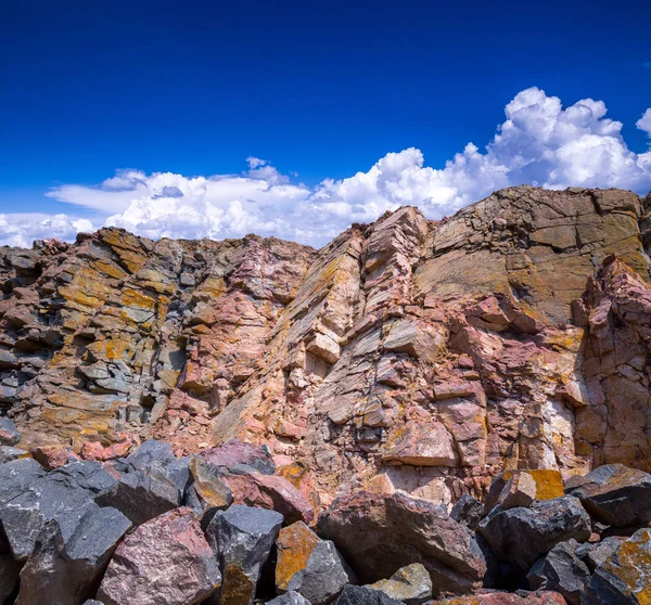 Spectaculair Uitzicht Groeve Open Pit Mining Van Granieten Steen Proces — Stockfoto