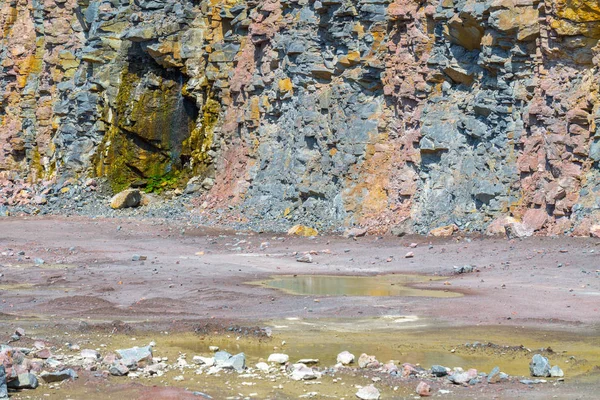 Spektakulær Udsigt Stenbrud Åbne Pit Minedrift Granit Sten Proces Produktion - Stock-foto