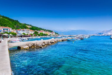 Harika romantik yaz öğleden sonra manzara panorama kıyı şeridi