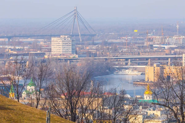 Industrial Zone Residential Areas Podin Northern Suburbs Obolon Kyiv Right — Stock Photo, Image