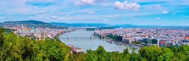 Macaristan Budapeşte başkenti f panoramik cityscape bakış