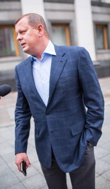 Kiev, Ukrayna - 26 Şubat 2014: Serhiy Klyuyev - Ukraynalı bir bu