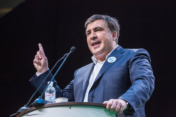 KYIV, UKRAINE - DEC 23, 2015: Mikheil Saakashvili is a Georgian 