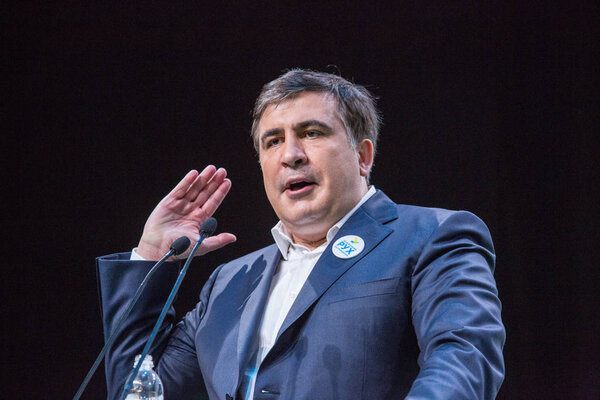 КИЕВ, Украина - DEC 23, 2015: Михаил Саакашвили - грузин
 