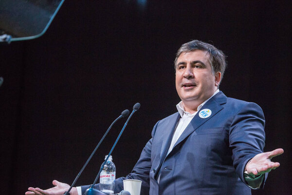 KYIV, UKRAINE - DEC 23, 2015: Mikheil Saakashvili is a Georgian 