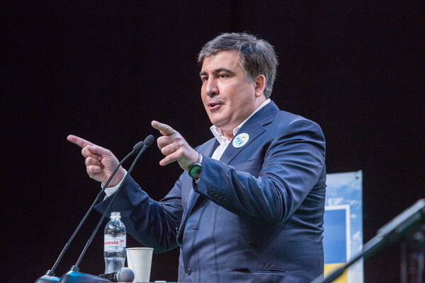 KYIV, UKRAINE - DEC 23, 2015: Mikheil Saakashvili is a Georgian 