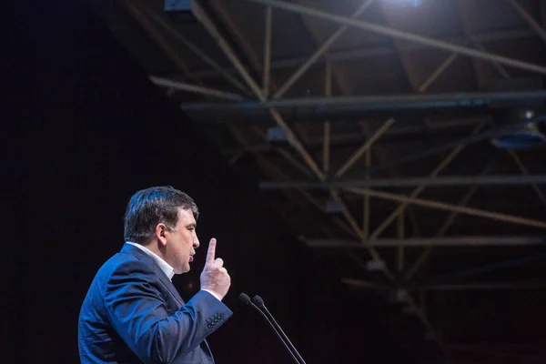 Kiev, Oekraïne-dec 23, 2015: Mikheil Saakashvili is een Georgisch — Stockfoto