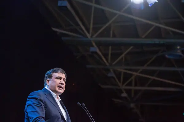 Kiev, Oekraïne-dec 23, 2015: Mikheil Saakashvili is een Georgisch — Stockfoto