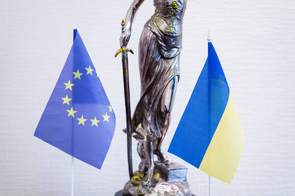 Statuette of Justice - Themis, ancient Greek goddess of divine l