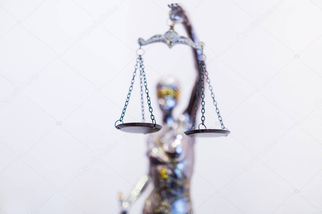 Statuette of Justice - Themis, ancient Greek goddess of divine l