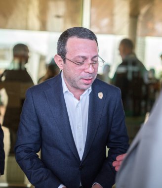 Kiev, Ukrayna - 12 Eylül 2015: Parti lideri 